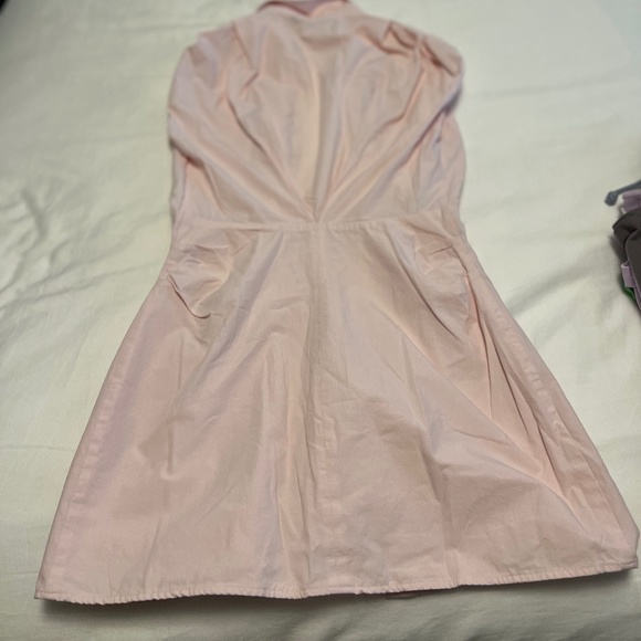 Zara Pink Ruched Poplin Dress in Size S - Picture 3 of 5